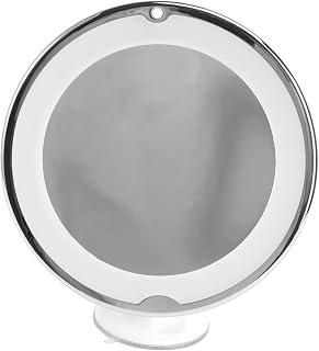 Magnifying Mirror Led Lighting And Suction Cup Portable Makeup Mirror For Makeup And Touch-ups White Without Battery For Bathroom And Travel