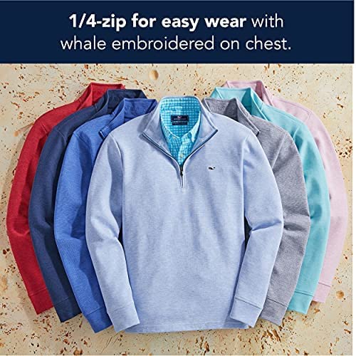 Image of vineyard vines Men's Saltwater Quarter-Zip Pullover Sweater
