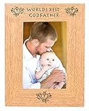 Worlds World's Best Godfather 6 x 4 Photo Picture Frame Novelty Gifts Keepsake Ideas For Him From Godson Goddaughter