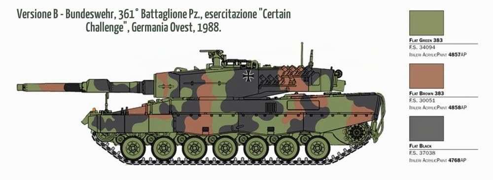 Italeri 6559 Leopard 2A4 Model kit carri armati Scala 1:35