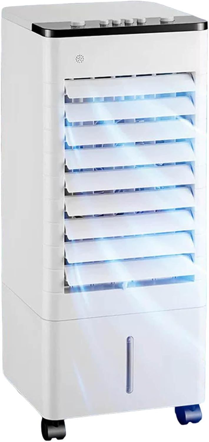 SXXAZLDP Ductless Portable Air Conditioner with 15H Timer and Smart Auto Shut-Off, Evaporative Cooler 9L Water Tank, Remote Control, 3-Speed Fan for Room, Office