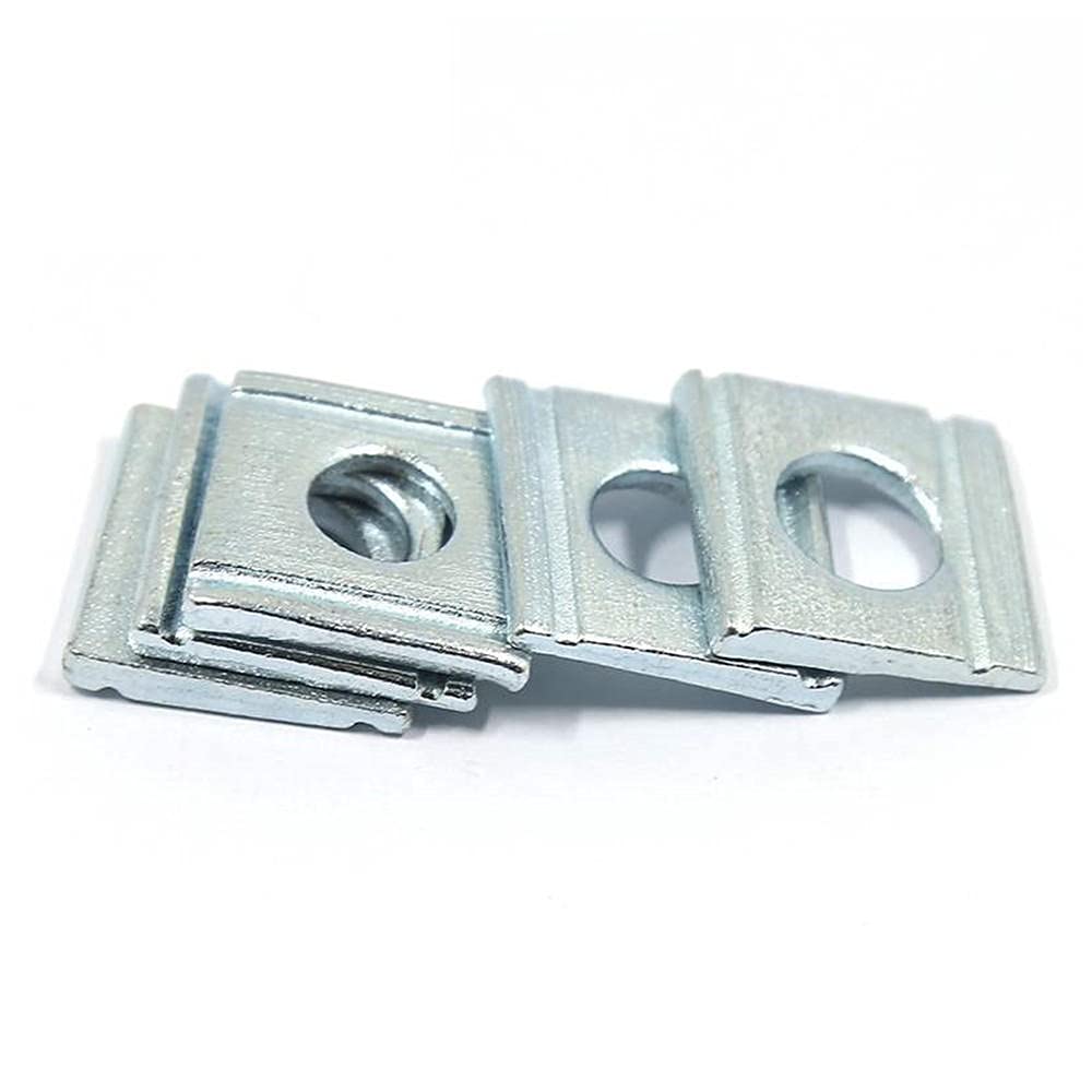 Rondelle quadrate Oblique Piatte, Maglia in Acciaio a Fessura, Fessura Quadrata zincata Germania, trogolo, M8M10M12M16M20(10 * 50PCS)