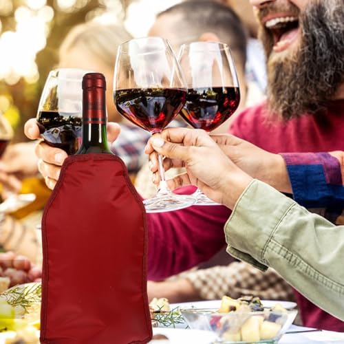 Funda enfriadora portátil de diseño elegante y nylon resistente para vino rojo 6