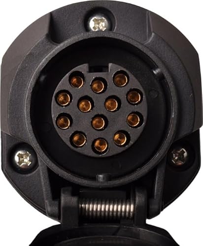 Spannungswandler 7P 12V auf 15P 24V | Adapter für Anhänger 7P/12V ISO1724 auf Fahrzeug 15P/24V ISO12098 | sichere und robuste Verbindung