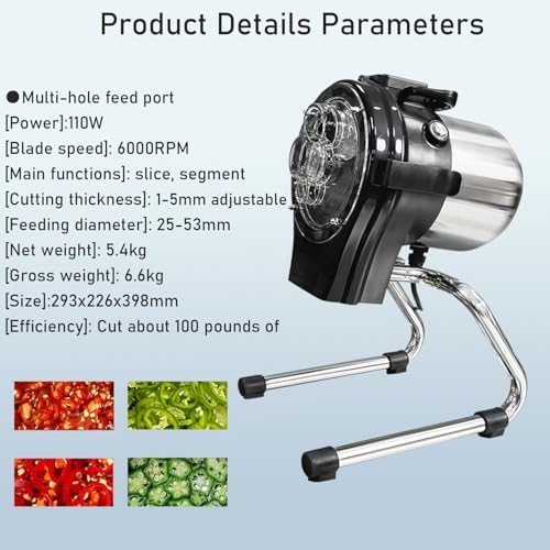 Máquina cortadora eléctrica de vegetales 110CL miniatura 6
