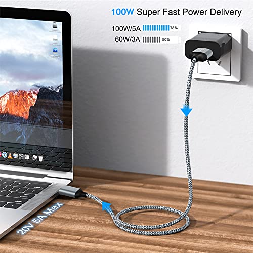 Usb Type C Cable 5Pack (3/3/6/6/10Ft) Nylon Braided Usb C Cable Fast Charger Charging Cord Compatible Samsung Galaxy S9 S8 Note 9 Note 8 Plus,Lg V30 G6 G5 V20,Google Pixel, Moto Z2, Ipad 2021And More #TOP4