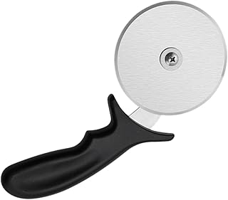 DOITOOL Stainless Steel Pizza Cutter with Plastic Handle Precision Blade Slicer for Pizza Cheese Cake Dough Waffles Practical Kitchen Tool for Easy Cutting
