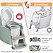Simpleoa Potty Training Toilet Seat with Step Stool Ladder for Boys and Girls Baby Toddler Kid Children Toilet Training Seat Chair with Handles Padded Seat Non-Slip Wide Step (Grey)