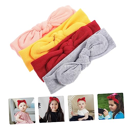 Abaodam 4 Unidades De Acessórios Para O Cabelo Faixa Elástica Laço De Cabelo Com Nó Tiaras Para Cria