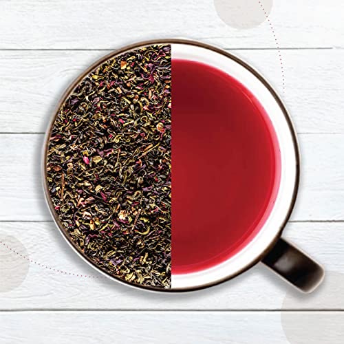 Image of Dabri Hibiscus Green Tea 40gm Tin Box| Premium Loose Leaf Blend with Cinnamon, Clove & Green Tea | Pure Natural Hibiscus tea leaves & Spices | Supports Weight Management, Hair Regrowth