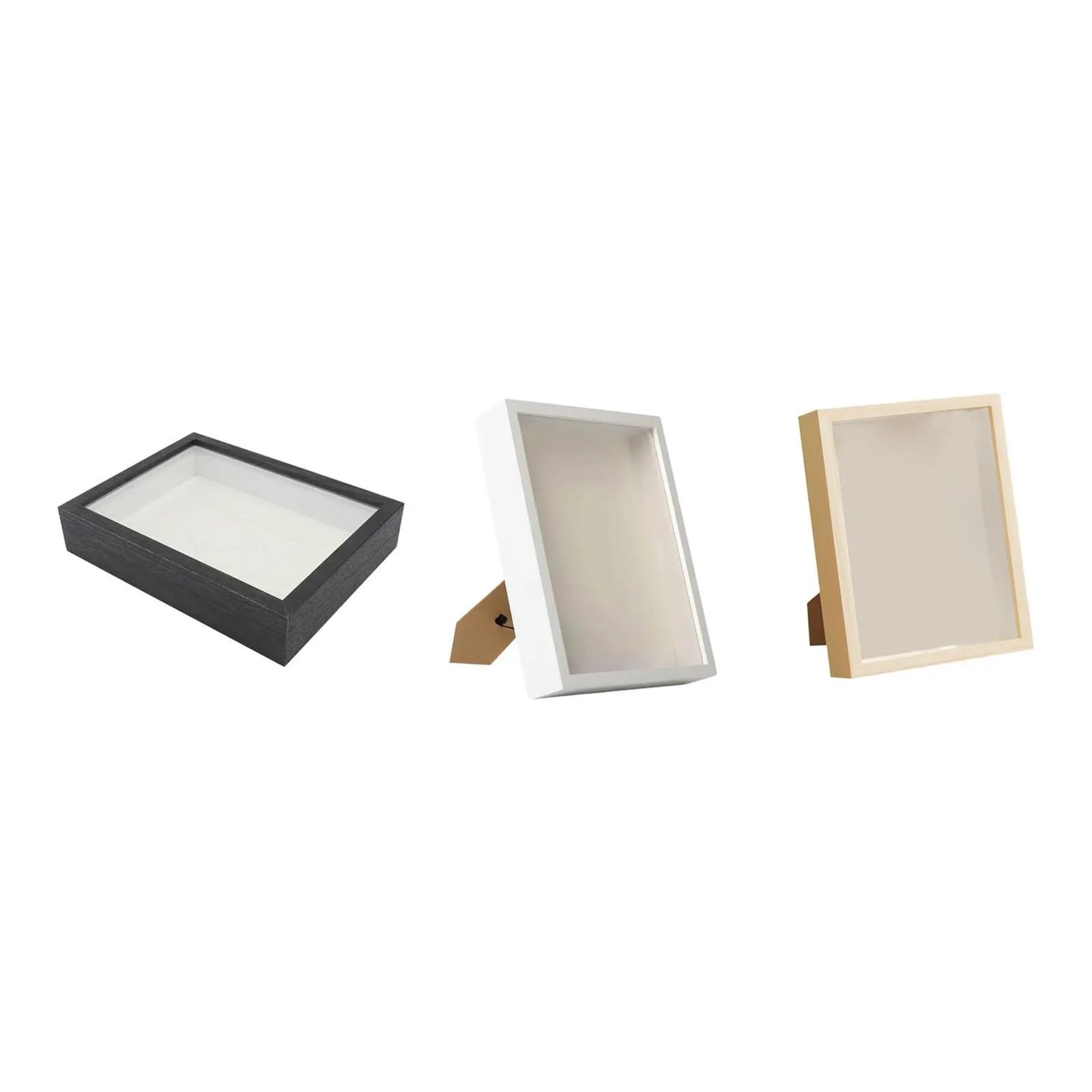 Photo Frame, Shadow Box Frame 5cm Depth Table Wall Decor Photo Display Keepsake Photos Medals DIY Gifts