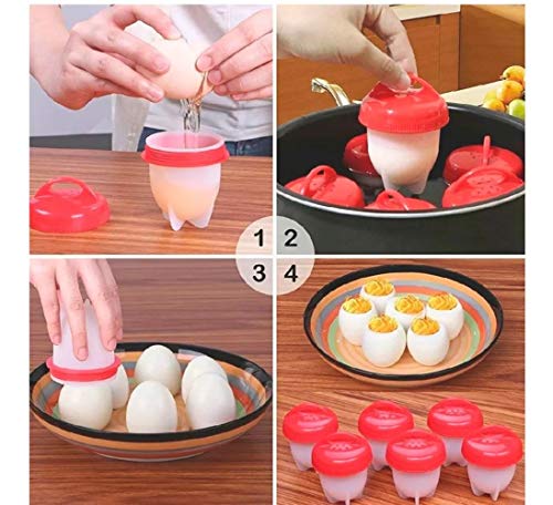 6 Forminhas de silicone P/ cozinhar Ovos - Magic Egg Boil