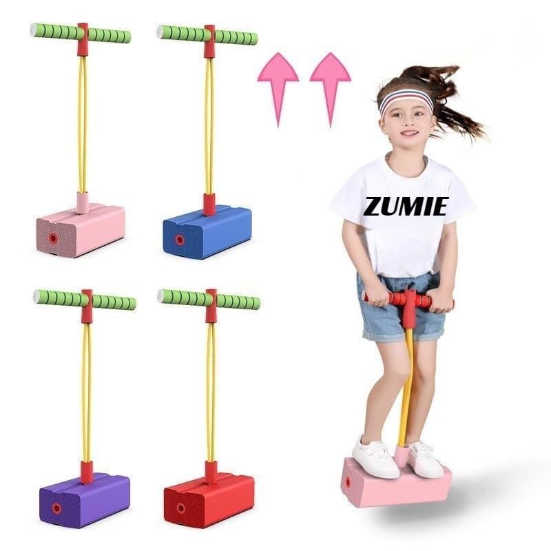 ZUMIE Pogo Stick for Kids - Fun and Safe Jumping Stick | Pogo Jump Makes Squeaky Sounds | Outdoor Toys Indoor Toys Fun Gifts Christmas Stocking Stuffers for Gifts for Girls & Boys (Pack of 1) (B0D9GPJ46V) Amazon Price History, Amazon Price Tracker