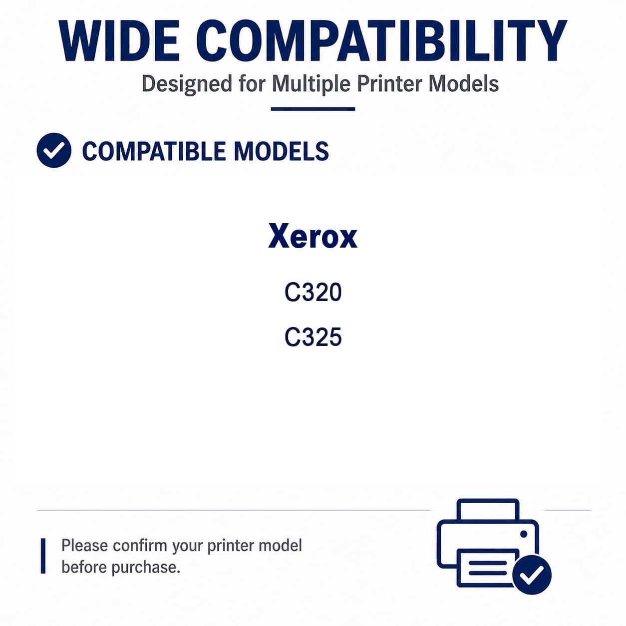 C320 sostituzione della cartuccia di toner ad alta resa per 006R04831, compatibile con Xerox C320 C325, con chip ,Black 2 Pack
