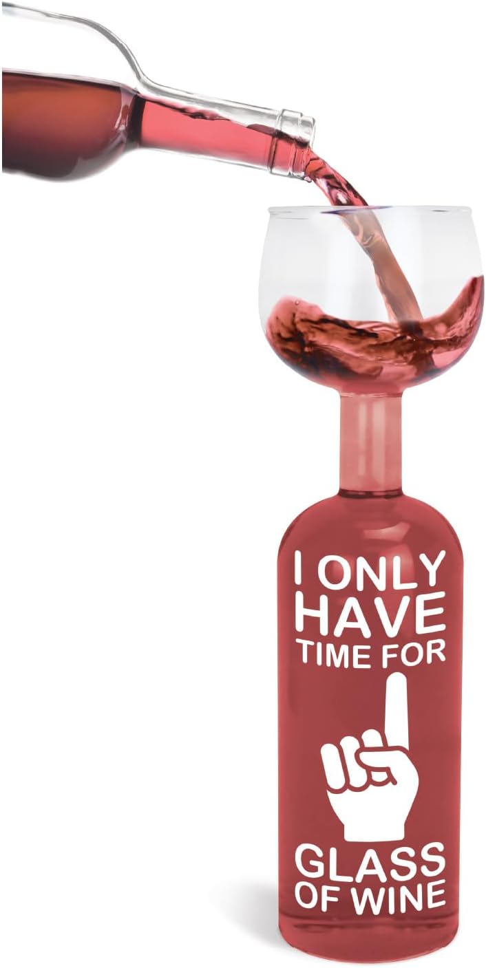 BigMouth Inc Wine Bottle Glass - "I Only Have Time for 1 Glass of Wine"