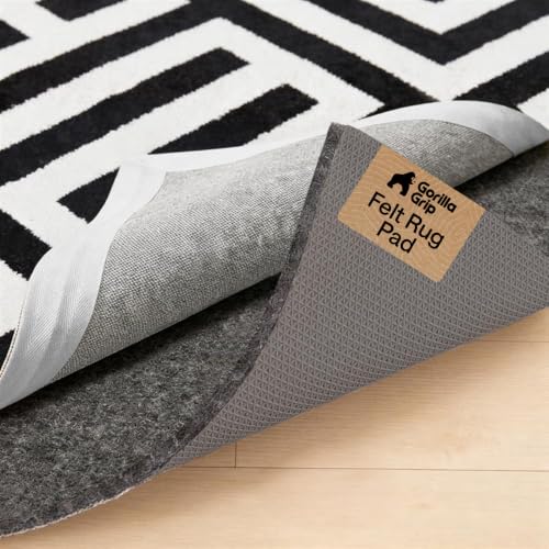 GORILLA GRIP Felt Rug Pad for Hardwood Floors with Rubber Backing, 8x10 FT