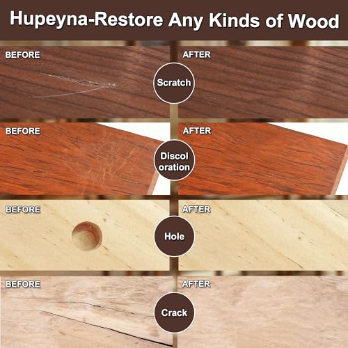 Laminat Holz Parkett Reparaturset, Holzkitt Holzspachtelmasse und Bienenwachs, Möbel Reparatur Set, Reparatur von Kratzer, Risse, Löcher, Verfärbungen für Holzböden, Tisch, Treppen, Tür, Schrank uvm