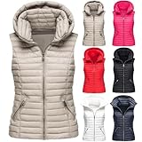 Chaleco acolchado con cremallera para mujer, chalecos térmicos de moda