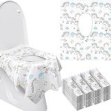 40 Pcs Toilet Seat Covers Disposable for Kids Toddler Extra Large Paper Potty Training Liners for Ki