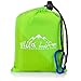 Compact Portable Kanga Pocket Blanket: Packable Outdoor Blankets for Camping - Sand Proof Beach Blanket & Water Resistant Picnic Blanket - Green Mat With Carabiner Clip Carrying Pouch - 55" x 44"