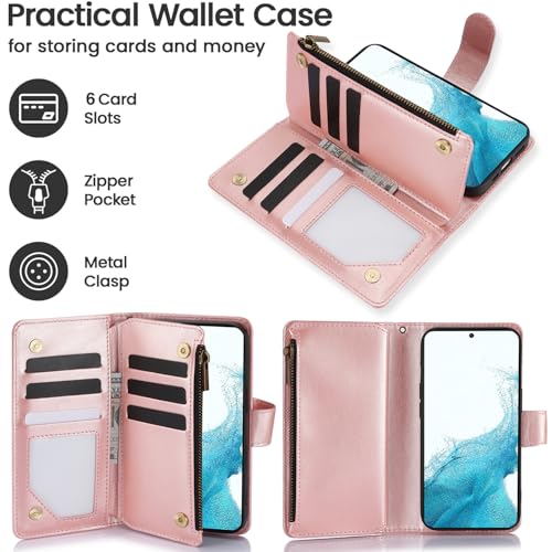 Coque Samsung S22 Plus YM020 Or rose évite rayures et chutes