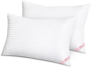 EIUE Hotel Collection Bed Pillows for Sleeping 2 Pack Queen Sizeï¼ŒPillows for Side and Back Sleepers,Super Soft Down Alternative Microfiber Filled Pillows,20 x 30 Inches