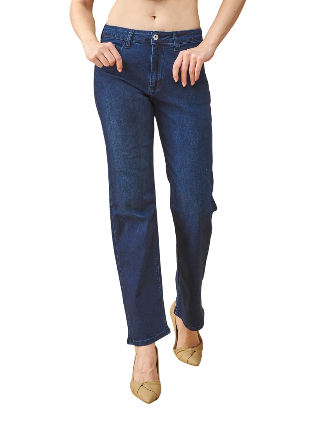 lyra Women's Wide-Leg Baggy Sailor Fit Jeans|Stretchable Fabric for Comfort|Trendy & Stylish Loose-Fit Denim|Size - 28-picture-30