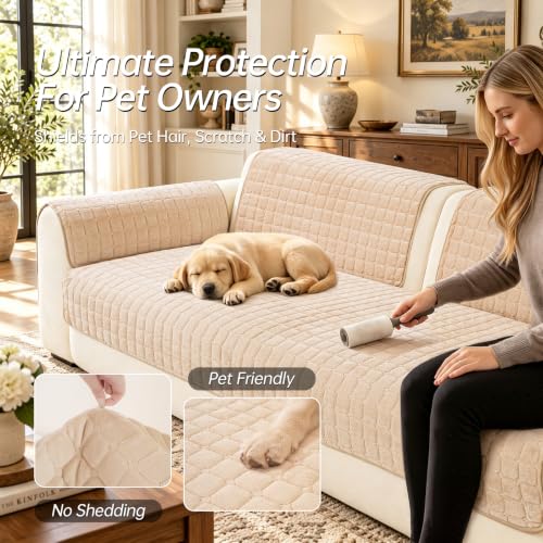 SANPARNIA Waterproof Couch Cover, Dog Couch Cover Protector, 1PC, 36"x63" - image 5