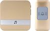 Wireless Doorbell Waterproof, 1 Transmitter 1 Receiver Wireless Remote Control Doorbell, 52 Polyphonic Music / 4 Volume Levels / 300M (984FT) Transmission Distance,Gold