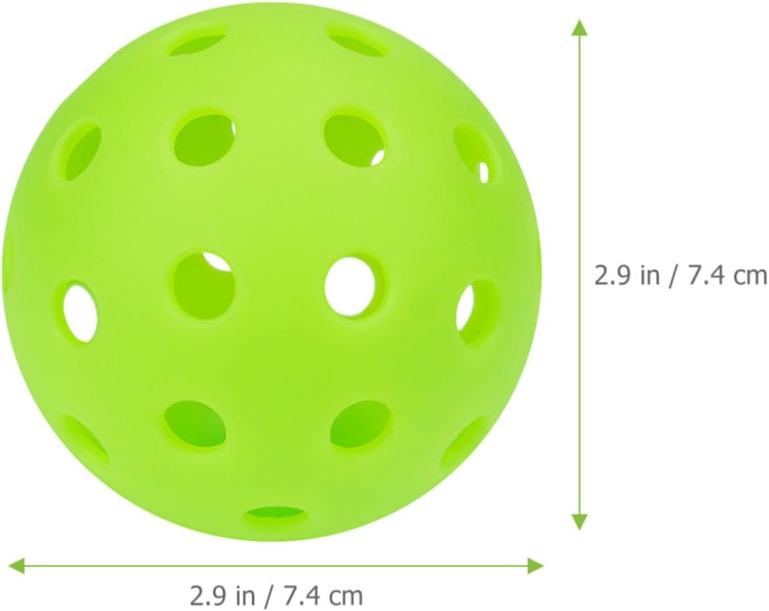 Cabilock 6pcs Glow Dark Hole Balls Plastic Practice Balls Convenient Reusable for Indoor Outdoor Sports