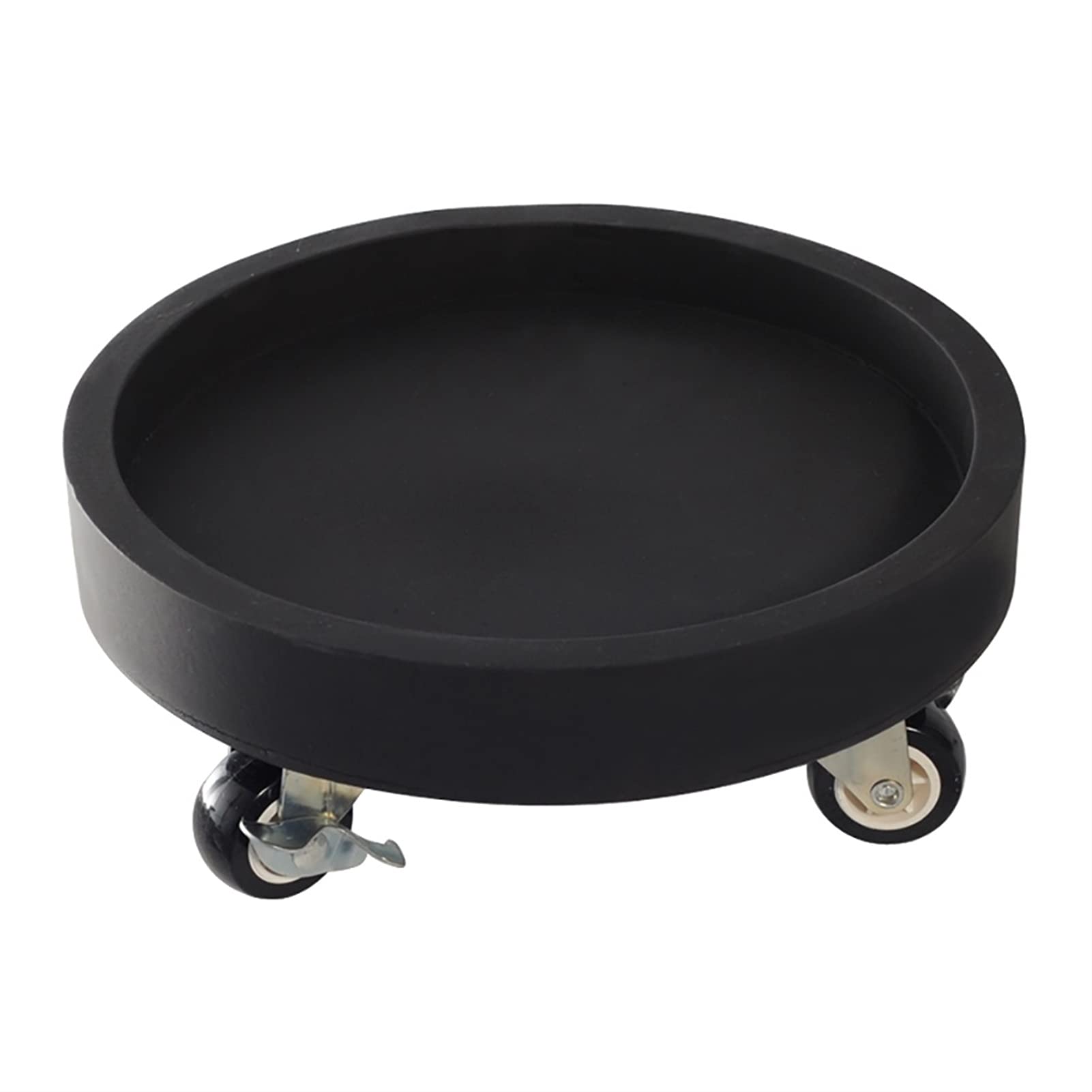CWCQGH Round Caddies Plant Caddy with Wheels,Plastic Rolling Plant Stand Tray with Casters,Plant Roller Base Heavy Duty Plant Dolly,Bearing Capacity 180 Lbs Stand Pallet,Black-6 1/8