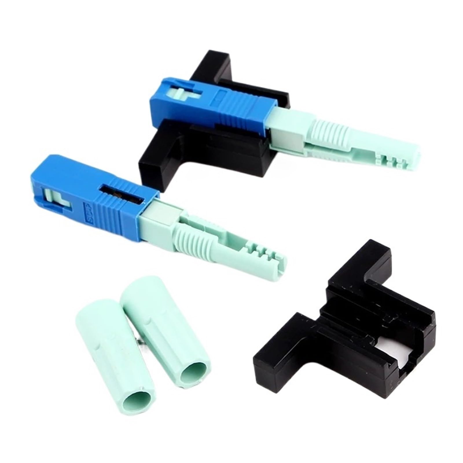 FTTH SC U PC Glasfaser-Schnellverbinder eingebetteter Typ SC-Schnellverbinder für Glasfaser-Geräte, 100 Stück