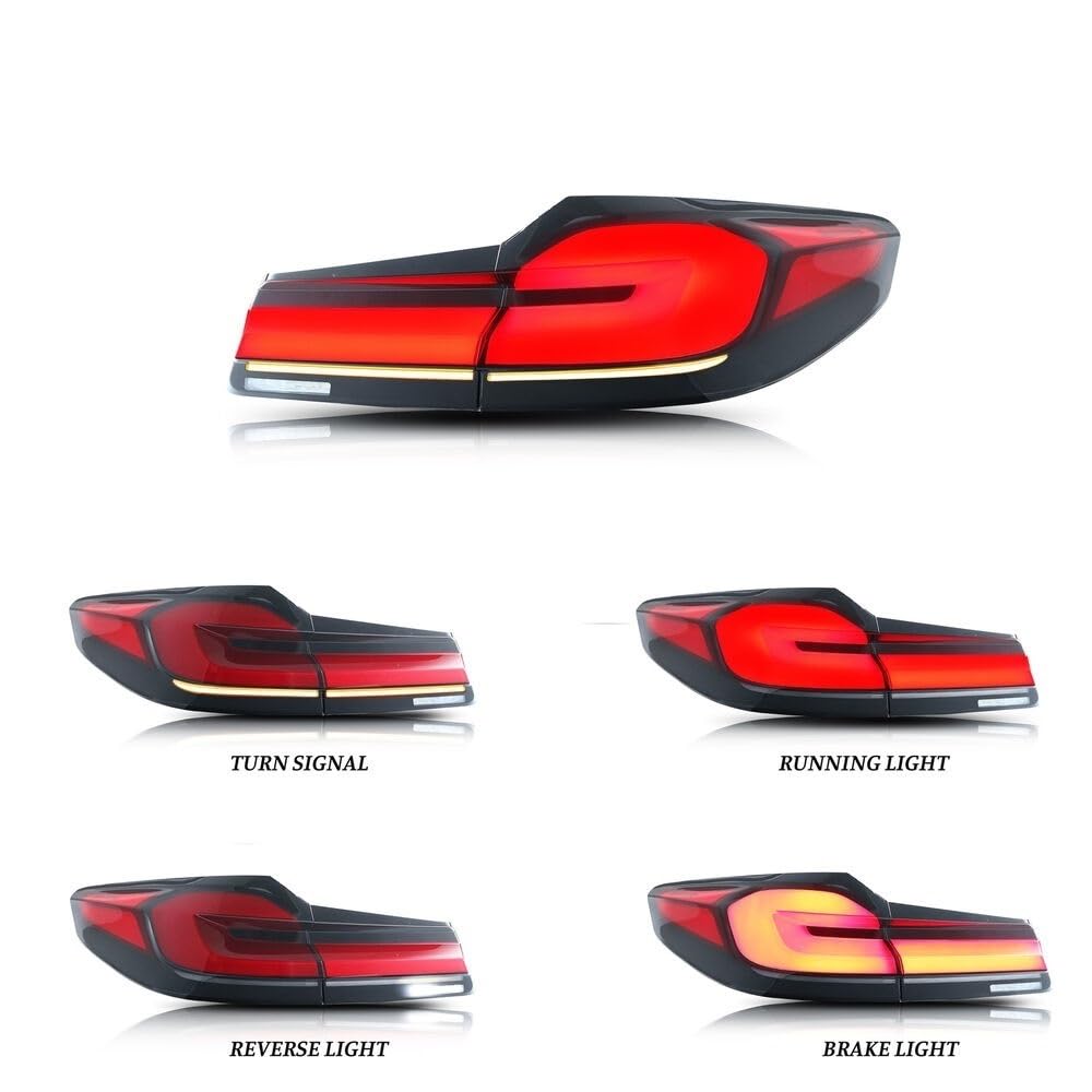 Piloto Trasero Coche Luces traseras para BMW G38 ​​530 540 G30 M5 F90 2017-2022 Facelift Luces traseras DRL para Signal Automotive para accesorios de coche para Plug and Play