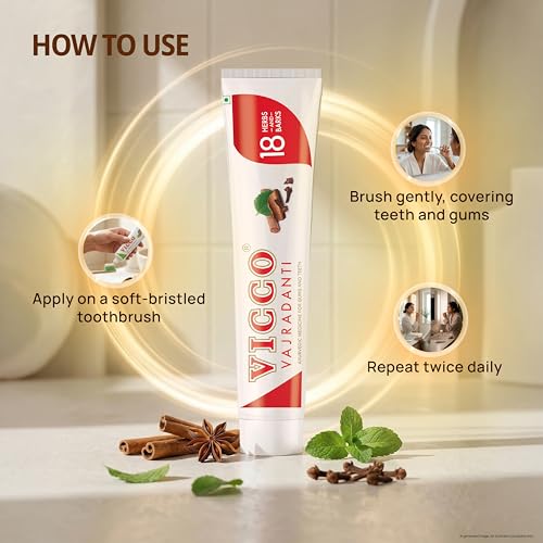 Image of Vicco Vajradanti Paste I Ayurvedic Toothpaste with 18 Herbs & Barks I Strengthens Teeth & Gums I Fights Plaque, Tartar & Sensitivity I Vegan & Cruelty-Free Oral Care | 200gm | Pack of 1
