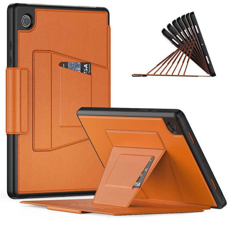Étui rigide Galaxy Tab A8 10.5 2021 SM-X200 antichoc kaki avec support