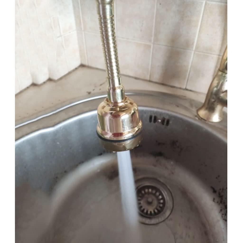 RajoNN Pulvérisateur Aérateur de Robinet Rotatif à Économie d'eau, pour Évier de Cuisine Douche 360 ​​Pomme de Douche Rotative