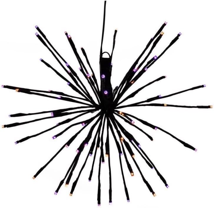 Celebrations Orange/Purple 16 in. LED Starlight Burst Halloween Decor