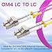 SpeedyCables- OM4 LC to LC Fiber Patch Cable 0.5m 6-Pack, 40Gb/100Gb 50/125um Multimode Duplex MMF Fiber Jumper Cable Cord LSZH(Magenta) - 0.5M 6Pack