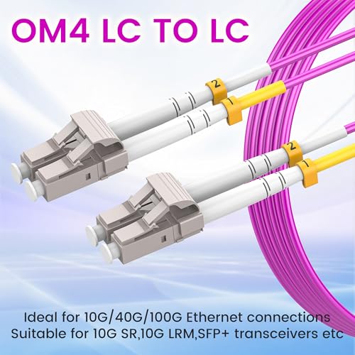Fibre LC vers LC OM4 3m pour stabiliser vos liaisons réseau multimode LSZH - 5