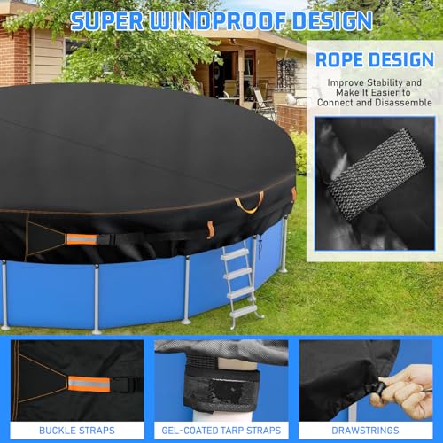 Cubierta solar redonda para piscina 12ft resistente miniatura 4