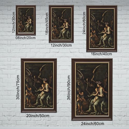 Toile Human Frailty Salvator Rosa avec cadre suspendu déco bureau de haute qualité