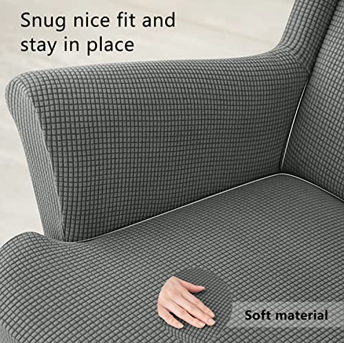 Fundas para sillones orejeros jacquard protector elastico de muebles 5