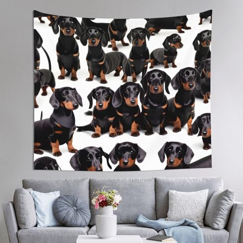 Tapiz de perro salchicha de 152x130 cm para tapar paredes vacías y decorar tu cuarto