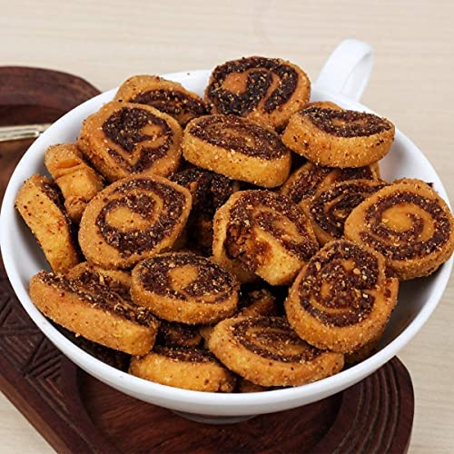 Image of NUTRIZAIKA Gujrati Mini Bhakarwadi | Healthy Snacks for Adults & Kids | Gluten Free | Crunchy and Tasty Gujrati Bhakarwadi Ready to Eat Masala Flavor