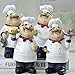 Homodic French Chef Figurine Cook Chef Collectible Statues with 4 Various Shape for Counter Top Restaurant Cafe Style 3