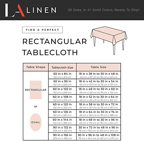 image for LA Linen Polyester Poplin Washable Rectangular Tablecloth, Stain and W