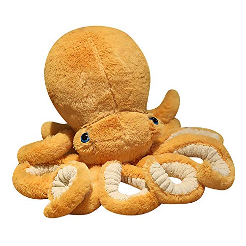 XIZHI Cute Big Eyes Octopus Stuffed Animals Plush Toy 11 4/5 Inches for Babies,Brown