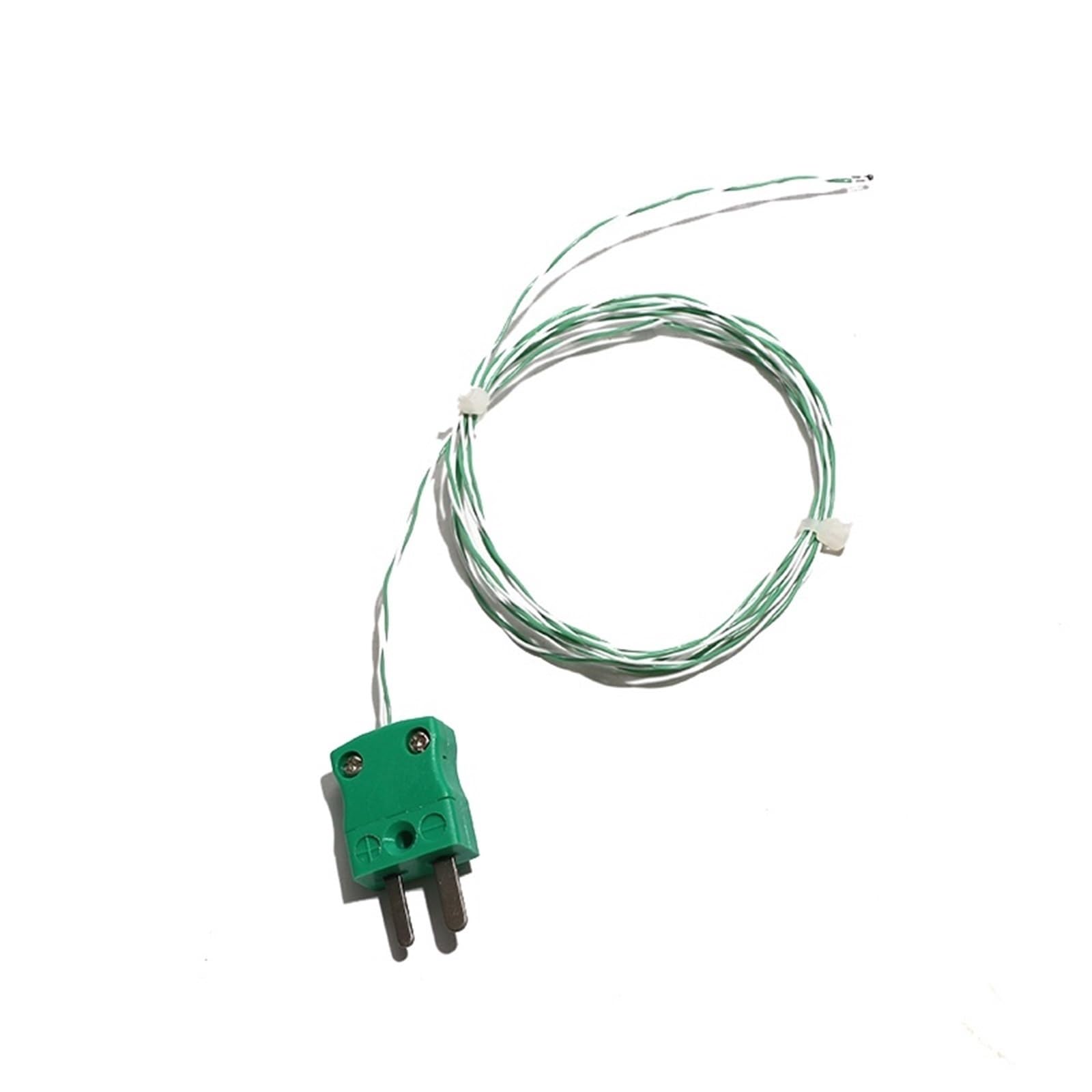 Części termopary typu K, przewód czujnika wysokiej temperatury z zielonym złączem, długość 0,5 do m, do ogrzewania i pomiaru(3m fiberclass wire)