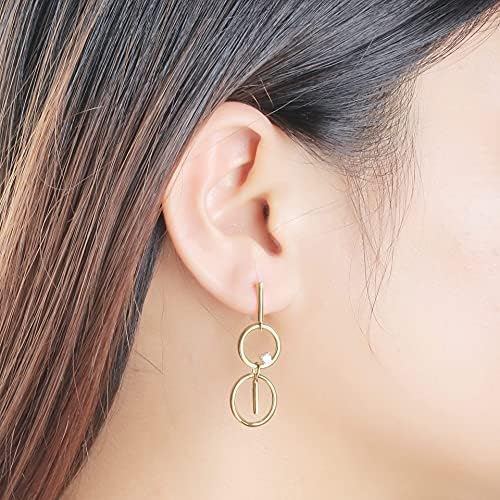Boucles d'oreilles couleur de mariage cercle de bijoux jaune pour femme élégante - 3