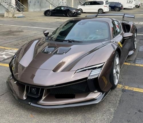 Image of WISDOM Brown Metallic Vehicle Wrap Vinyl High Gloss Finish Easy Apply Air-Release Weatherproof DIY Car & Motorcycle Wrap (Brown Metallic Glossy, 20 Inch X 8 Feet)